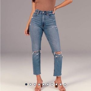 Abercrombie ultra high rise ankle straight